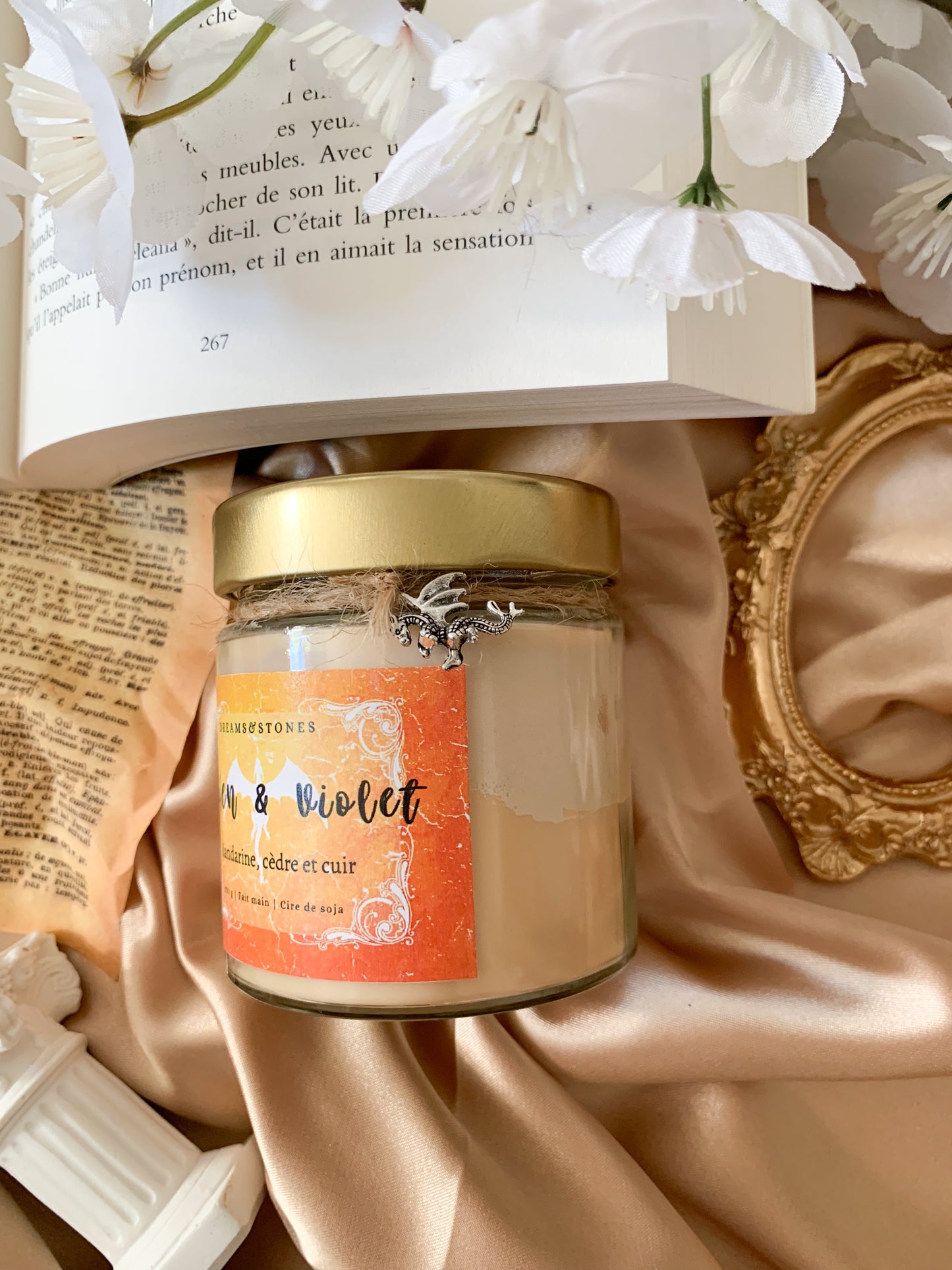 Bougie littéraire - Xaden et Violet